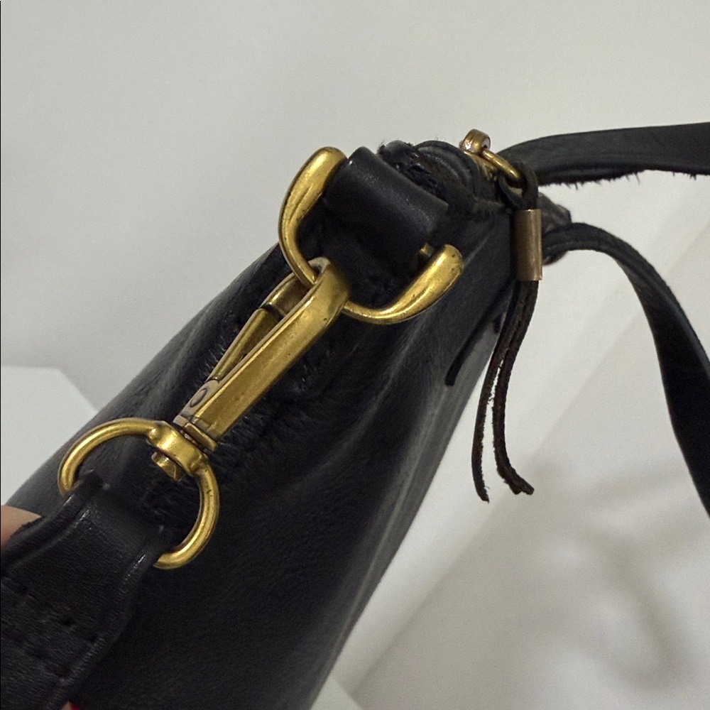 MADEWELL ZIP TOP Transport Black Leather Tote Bag with Detachable Strap 🎀🎀🎀 - Picture 5 of 13